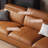 Orange Genuine Leather Modular Sofa-813603870-813603856