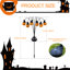6 lanternes de citrouille solaires pour l'extérieur pour jardin d'Halloween avec pierres tombales (ensemble de 4)