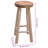 Bar Stool Solid Teak Wood-1382918882