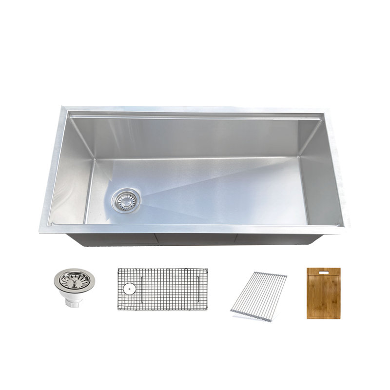 Évier de cuisine encastrable L 30 po x l 19 po avec accessoires