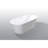 55" Acrylic Freestanding Bathtub, Stand Alone Soaking Tub, Glossy White Acrylic, Toetap Chrome Drain, Cupc Certified