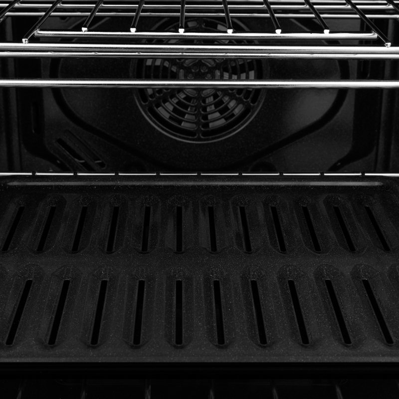ZLINE 30 in. Autograph Double Wall Oven w/ Air Fry and Self Clean w/ Black Handles, Polished Gold, Black Stainless Steel