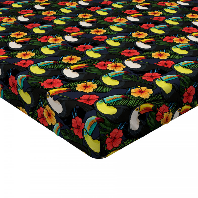 Microfiber Floral Fitted Sheet, Full Fitted Sheet