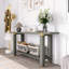 Console moderne minimaliste, canapé d'entrée en bois massif avec détails en métal-1573730380