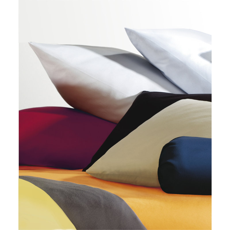 Cotton Solid Colour Duvet Cover Set with Pillow Shams, 155 x 220 cm + 80 x 80 cm, Blue