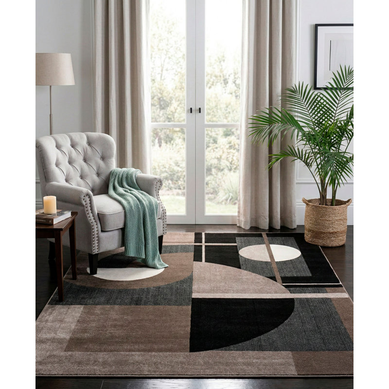 Kiraz Abstract Area Rug, Rectangle 5' x 7'2"