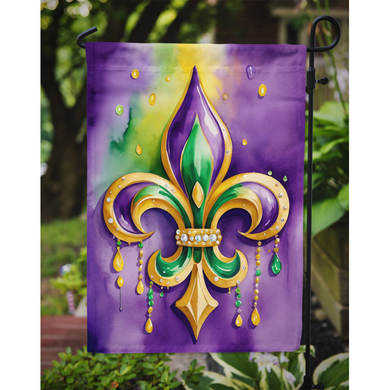 Drapeau de jardin double en polyester H 15,5 po x l 11,25 po