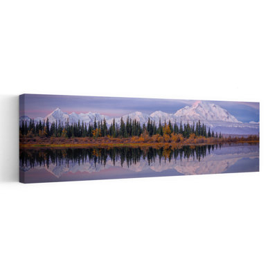 Vivid Mountain Reflection by Michael Zheng - Wrapped Canvas Panoramic Print