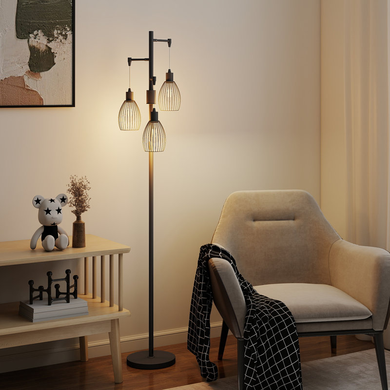 Bendersville 170.5cm Tree Floor Lamp, Black