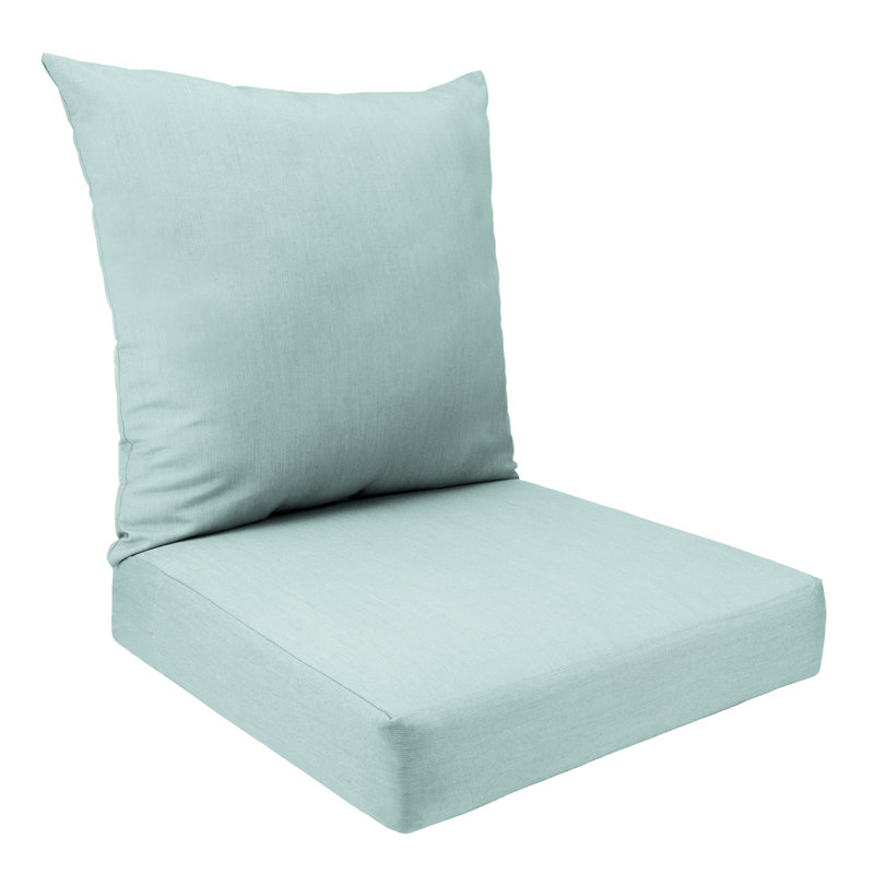 Sunbrella Deep Seat Patio Cushion Set (Seat and Back), 2 Piece, Mist