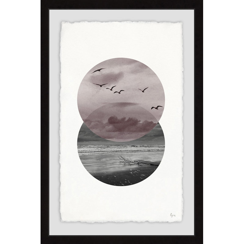 Single Picture Frame Print, 30cm H x 20cm W, Black Frame with Deckled Edges