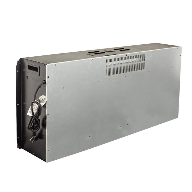 Foyer électrique avec effet sonore de style occidental, minuterie de 8 heures, 11 réglages de température, flamme réaliste pour espace de vie Ensemble de garniture amovible infrarouge de 42 pouces, mécanismes doubles, 1500 W