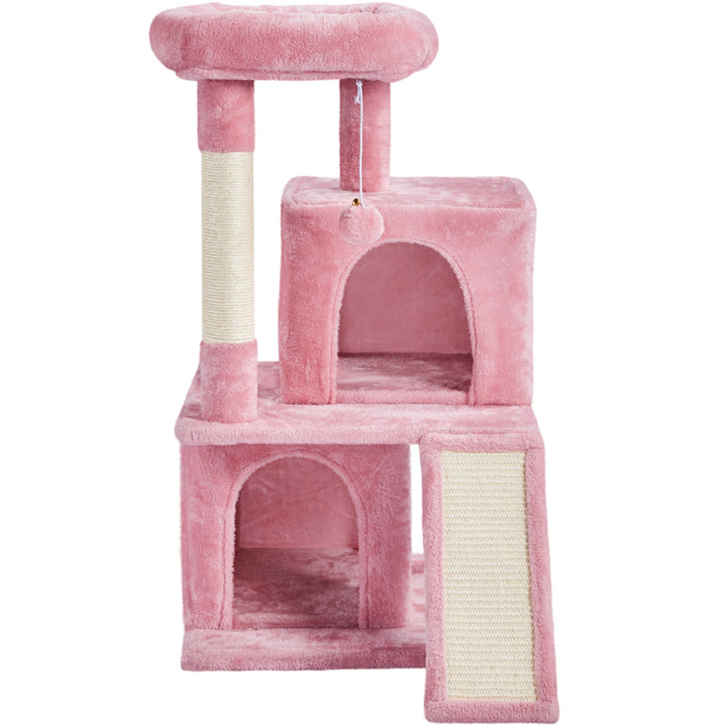 91cm H Multilevel Cat Tower, Pink