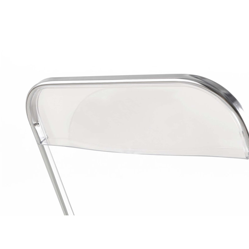 Chaise pliante en acrylique transparent, Clair