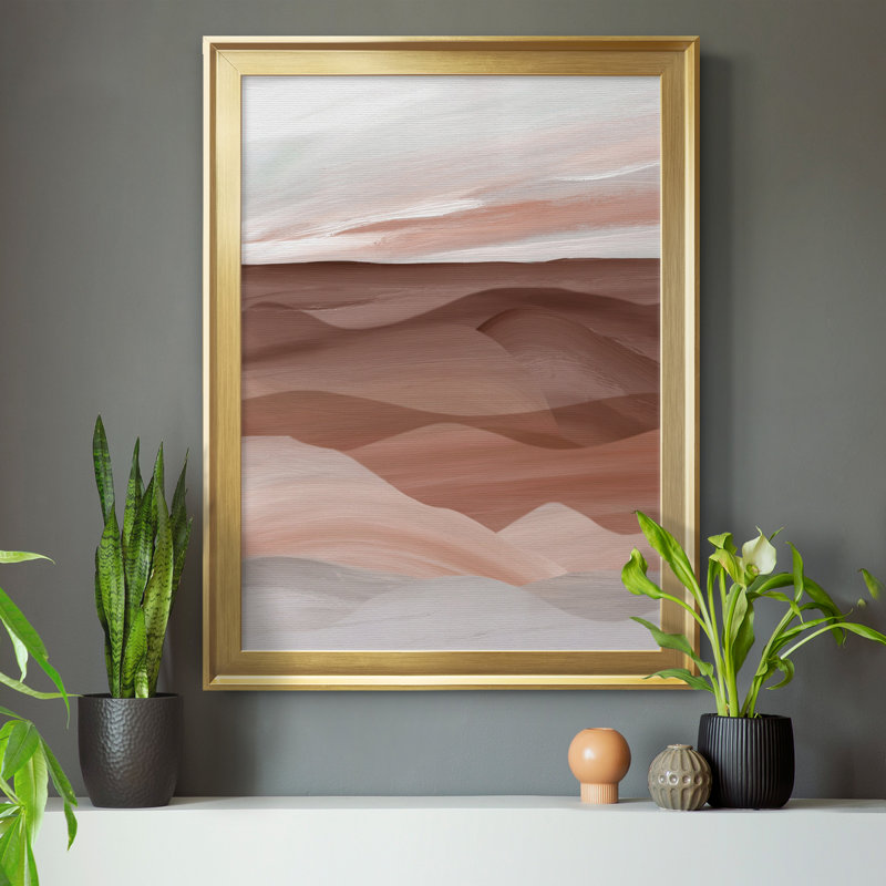 Sedona Valley - Peinture sur toile encadrée, Cadre doré, H 26,5 po x l 36,5 po x P 1,5 po