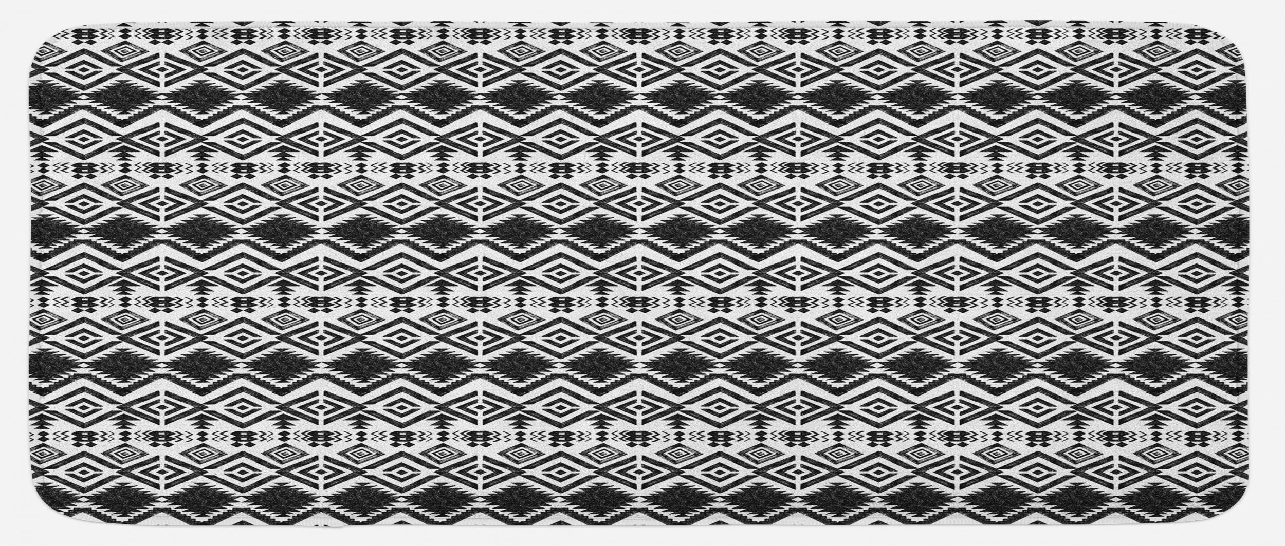 East Urban Home Monochrome Hand Drawn Tribal Pattern Abstract Aztec