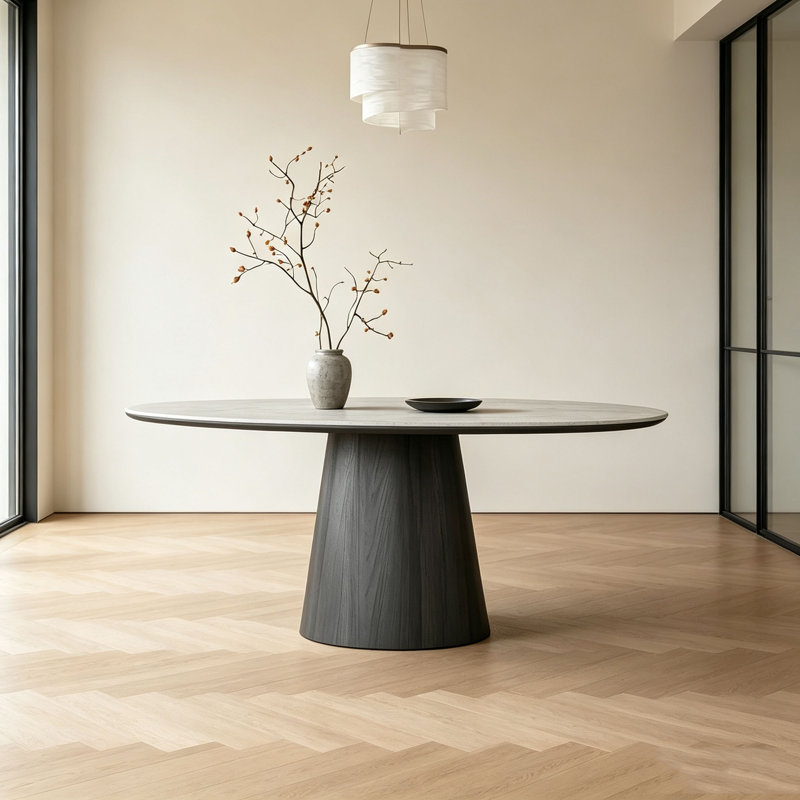 Table de salle à manger Mid-Century, H 29,5 po x l 70,9 po x P 35,4 po