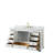 Deborah 60'' Single Bathroom Vanity with Marble Top-40065236-61126979