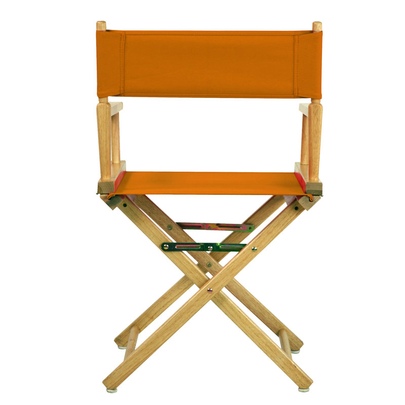 18" Folding Director Chair, Natural, Mango