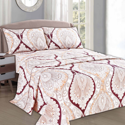 Mandala Microfiber Paisley Sheet Set