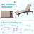 2 PCS All Weather Pool Lounge Chairs Ergonomic Design With Adjustable Backrest-280123593