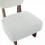 Pour le salon Chambre à coucher Bureau | Ensemble de 2 fauteuils d'appoint minimalistes, revêtement en polyester beige avec base en bois massif