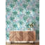 Papier peint adhésif bleu menthe-29945529