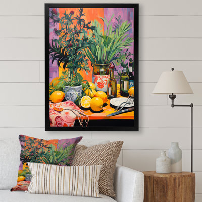 «Fauvist Herbs Pottery Flavors 2», art mural floral