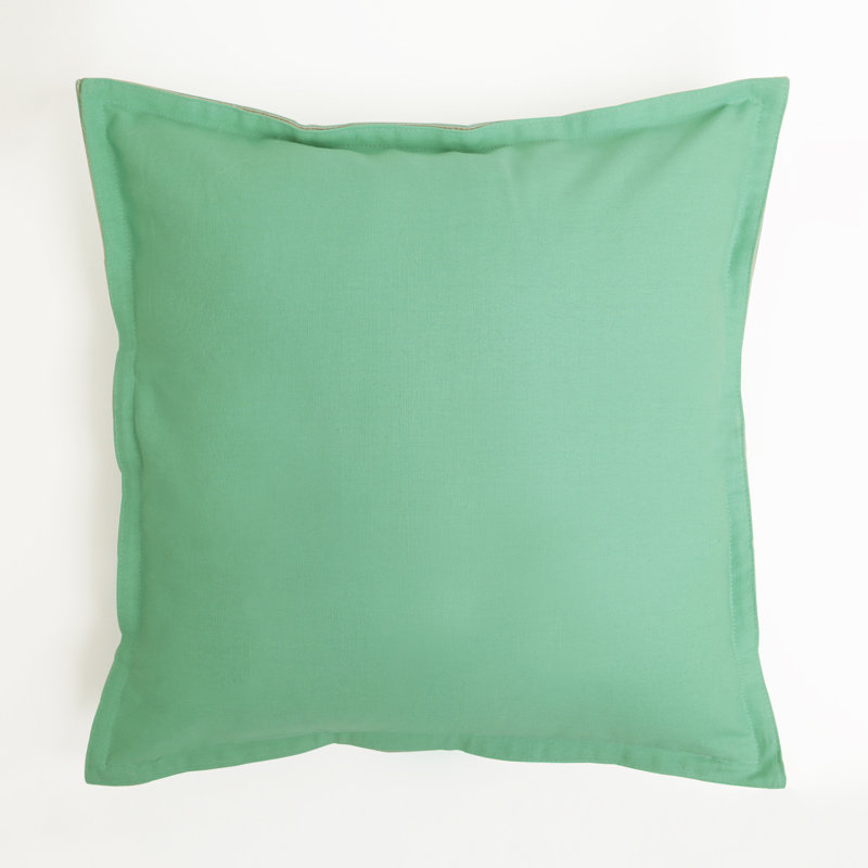  Housse de coussin en toile Canvas, Vert/bleu