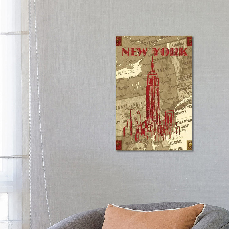 City Stops III by Nicholas Biscardi - Wrapped Canvas Print