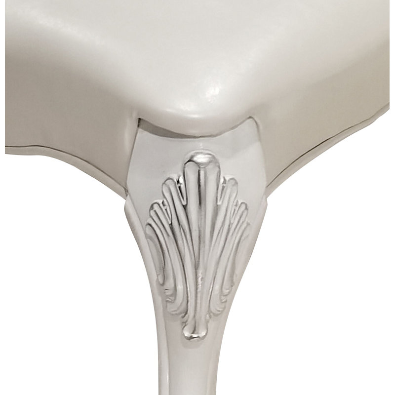 Chaise d'appoint ivoire et blanc os avec pieds à griffes