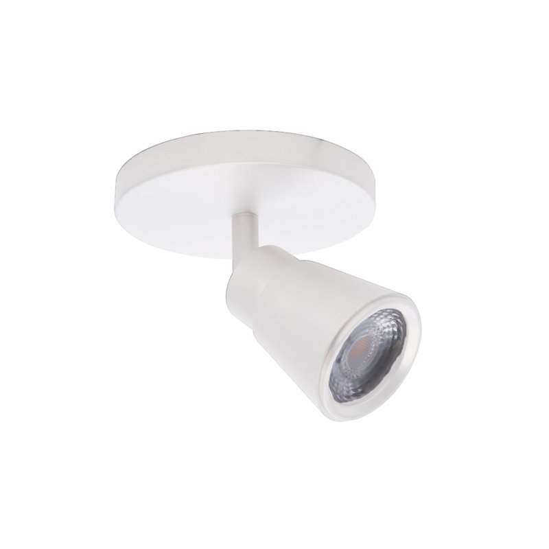 Solo Adjustable 1-Light LED 3000K Monopoint in Black with Acrylic Diffuser