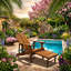 Chaise Adirondack pliante en bois d'acacia l 30 po x P 37 po x H 34 po Malibu