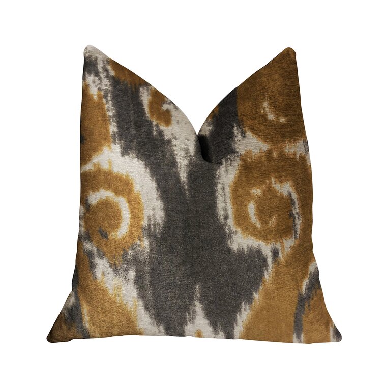 Plutus Brands Euphoria Plush Ikat Reversible Throw Pillow 