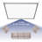 Instahibit 72" 4:3 Manual Pull Down Projector Screen Wall Ceiling Mount 4K HD Self-Locking Height Adjustment 160° View-100043162