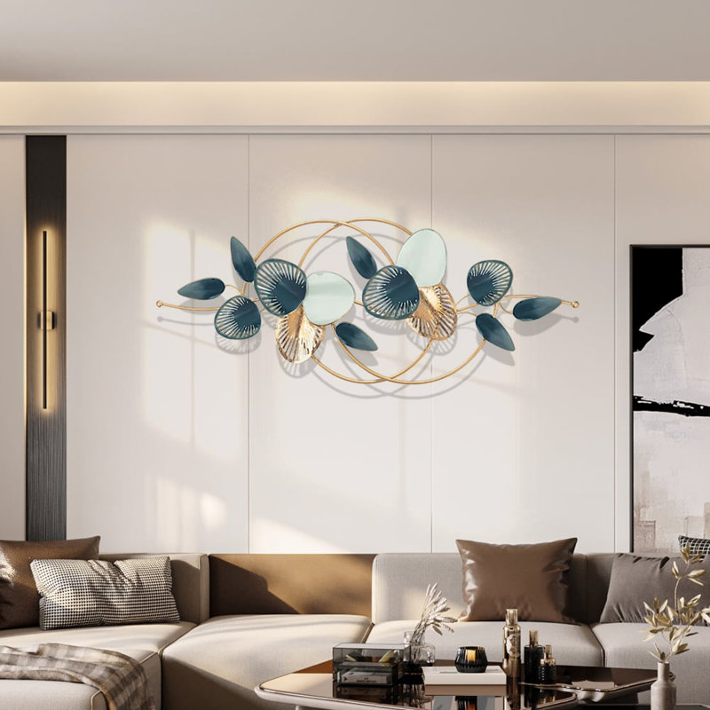 Modern Minimalist 3D Hollow-Out Metal Leaves Wall Décor