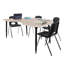 Table d'activité à grain de bois avec pieds fuselés réglables Adapte 48 x 72-115943319-115943324