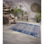 Tapis décoratif géométrique argent/bleu Cintron-330348521
