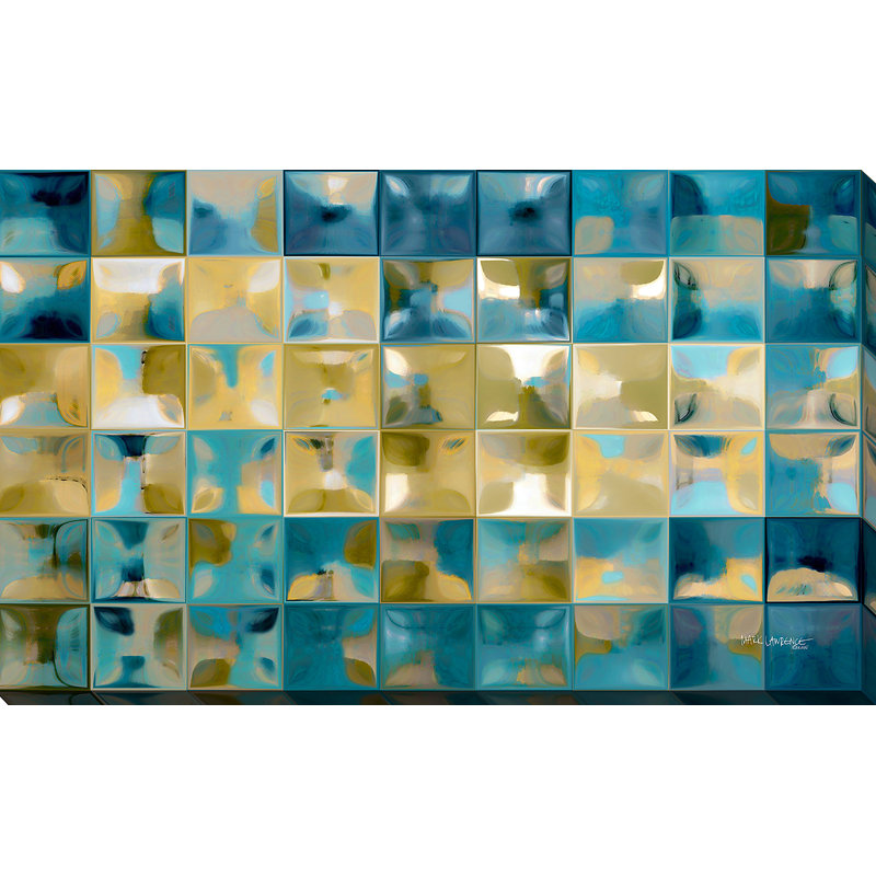 " Tile Art #5, 2015 " by Mark Lawrence, 18" H x 30" W x 1" D, Wrapped Canvas