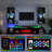 Bhhatu Floating TV Stand for TVs up to 78" with Electric Fireplace Included