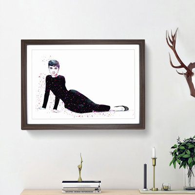 Audrey Hepburn in Abstract - Picture Frame Painting Print on MDF