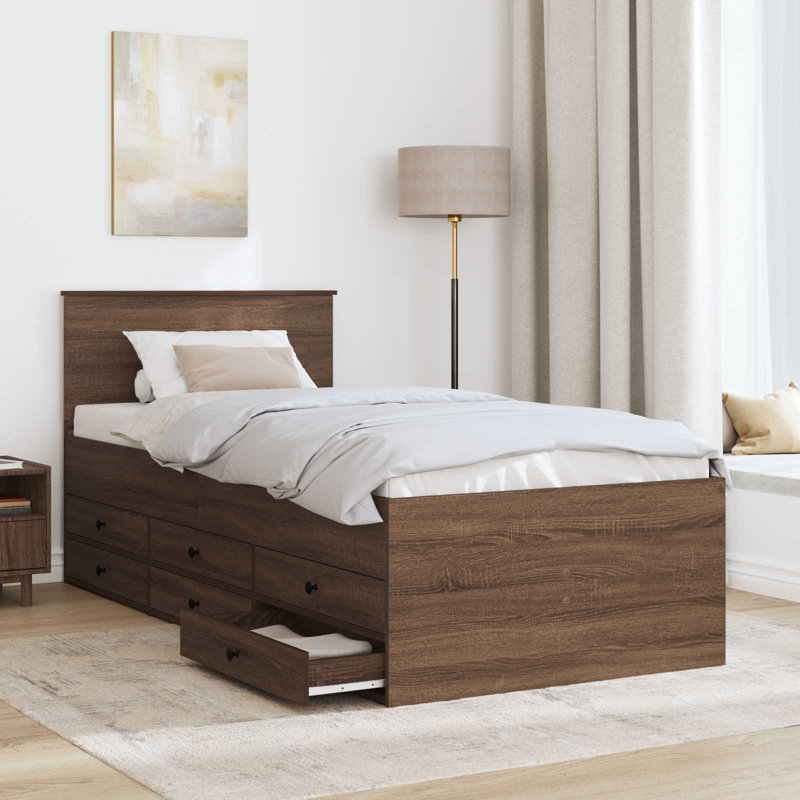 Daybed, Brown Oak, Small Single (2'6)
