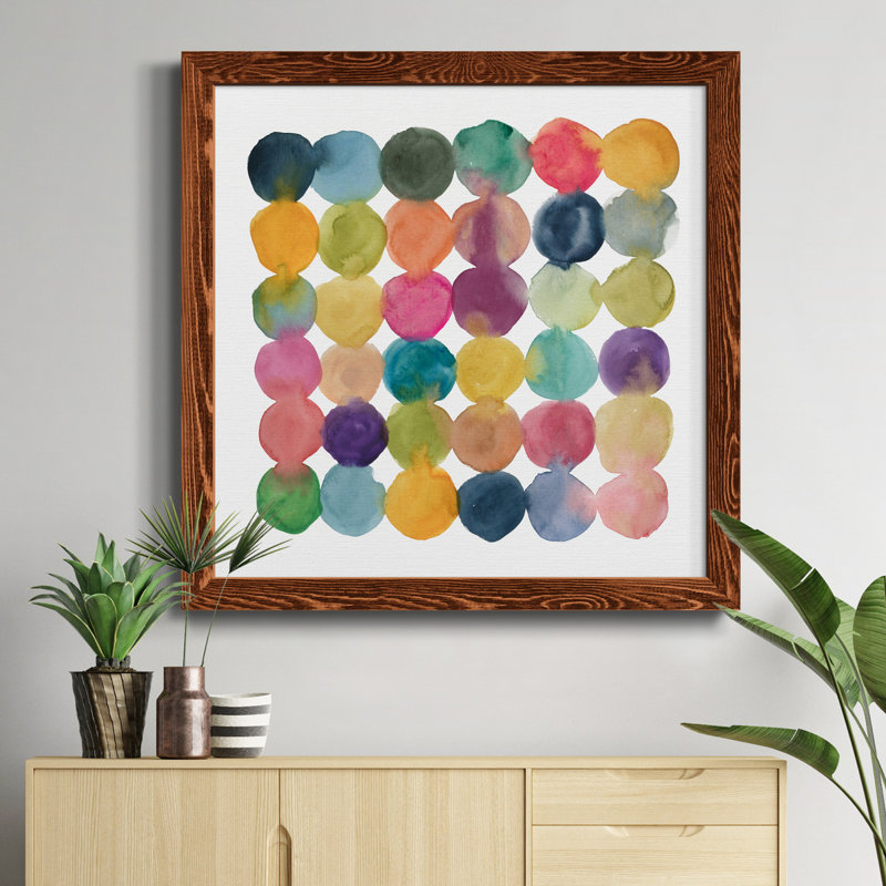 Modern Garden III - Peinture sur toile encadrée, H 20 po x l 20 po x P 1,5 po, Érable encadré
