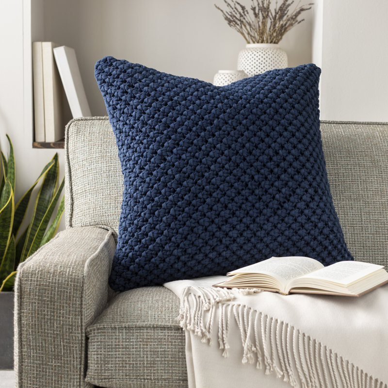  Housse de coussin carré en coton, Duvet, 22 po x 22 po