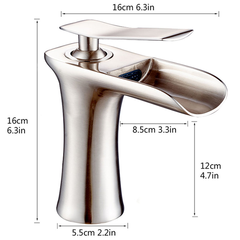 Robinet de salle de bain à un trou en laiton