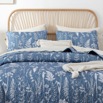 Ensemble de literie en microfibre avec 2 taies d'oreiller Garden