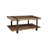 Stowe Reclaimed Wood Coffee Table, 42"L, Durable Metal Legs, Unique Wrapped Metal Strap Design, Rustic Brown, Ideal for Living and Office Spaces