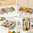 9 Compartments Snackle Box Container Divided Serving Tray with Lid and Handle