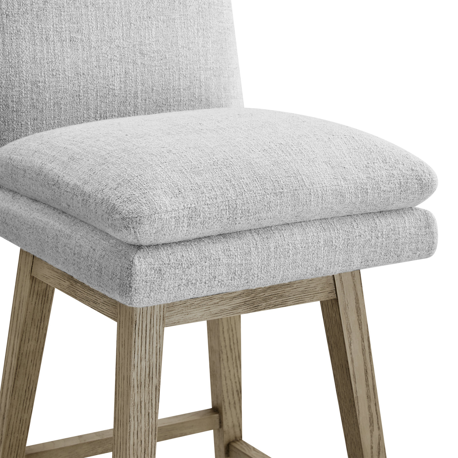 Bethea 27" Swivel Bar Stool, Nathan Gray Heathered