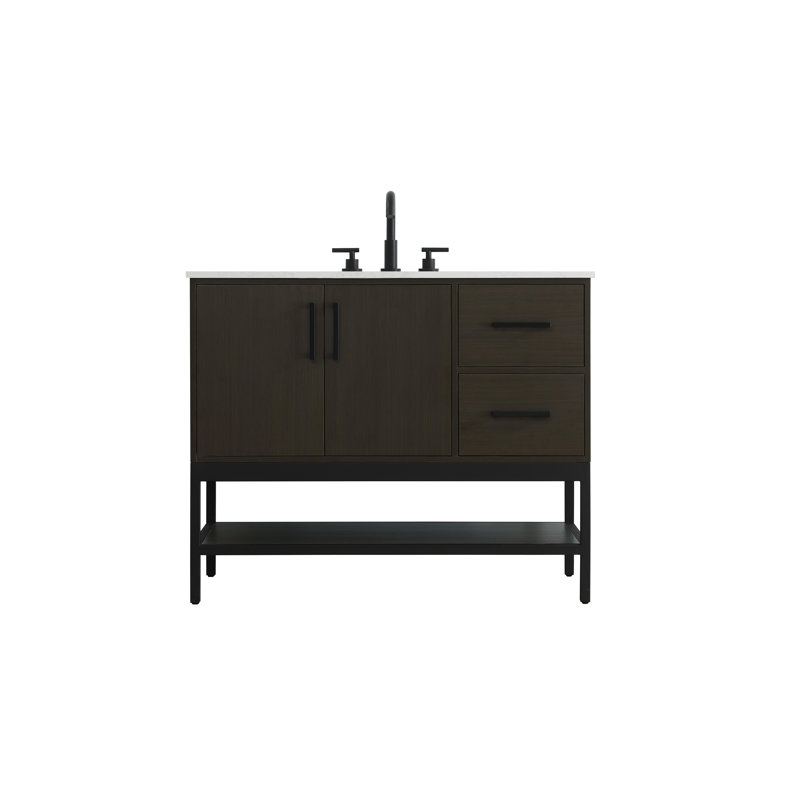 Meuble-lavabo simple 42 po, Brun moka